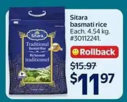 Walmart Sitara Basmati Rice offer