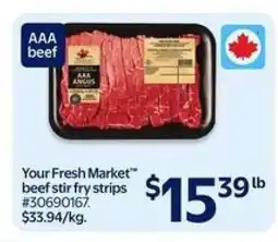 Walmart Your Fresh Market Beef Stir Fry Strips offer