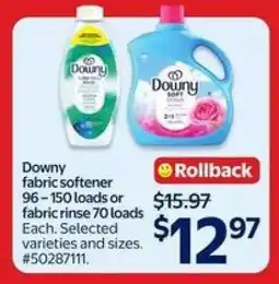 Walmart Downy Fabric Softener offer