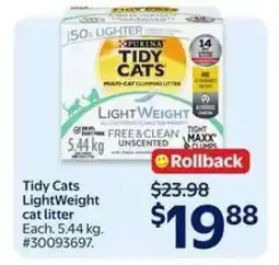 Walmart Tidy Cats LightWeight cat litter offer