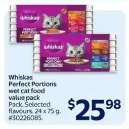 Walmart Whiskas Perfect Portions wet cat food value pack offer