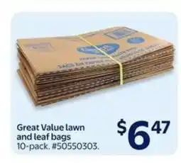 Walmart Great Value Lawn and Leaf Bags offer