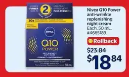 Walmart NIVEA Q10 Power Anti-Wrinkle Replenishing Night Cream offer