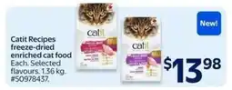 Walmart Catit Recipes freeze-dried enriched cat food offer