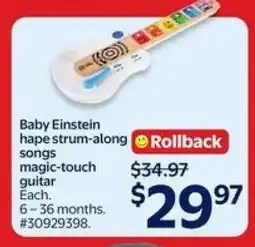 Walmart Baby Einstein hape strum-along songs magic-touch guitar offer