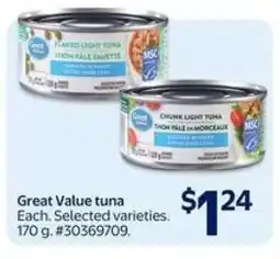 Walmart Great Value Tuna offer