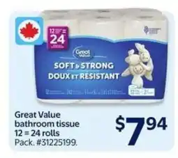 Walmart Great Value Bathroom Tissue offer