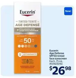 Walmart Eucerin Age Defense SPF50 Tinted Face Sunscreen offer