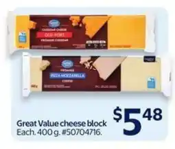 Walmart Great Value Cheese Block offer