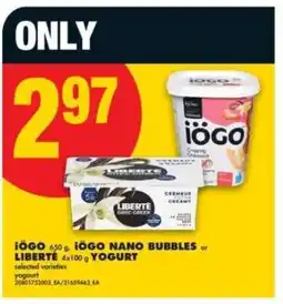No Frills iÖGO or LIBERTÉ Yogurt offer