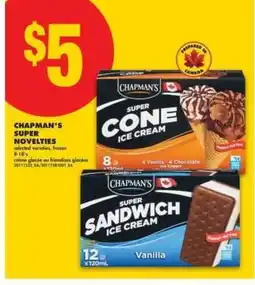 No Frills Chapman's Super Novelties offer
