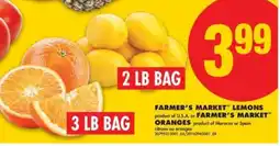 No Frills FARMER'S MARKET LEMONS or ORANGES offer