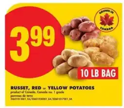 No Frills Russet, Red or Yellow Potatoes offer