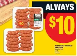 No Frills BUTCHER'S CHOICE SAUSAGE offer