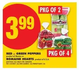 No Frills Red or Green Peppers / Romaine Hearts offer