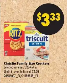 No Frills CHRISTIE FAMILY SIZE CRACKERS offer