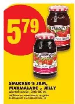 No Frills Smucker's Jam, Marmalade or Jelly offer