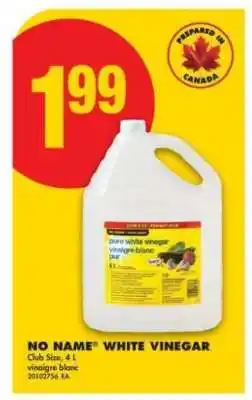 No Frills NO NAME WHITE VINEGAR offer