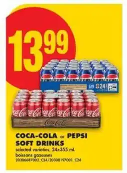 No Frills COCA-COLA or PEPSI SOFT DRINKS offer
