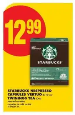 No Frills STARBUCKS NESPRESSO CAPSULES VERTUO offer