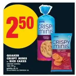 No Frills QUAKER CRISPY MINIS or RICE CAKES offer