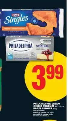 No Frills Philadelphia Cream Cheese Product or Kraft Singles offer