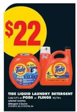 No Frills Tide Liquid Laundry Detergent offer