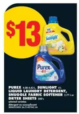No Frills Purex, Sunlight, Snuggle offer