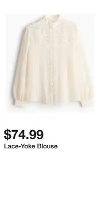 H&M Lace-Yoke Blouse offer