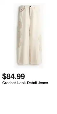 H&M Crochet-Look-Detail Jeans offer