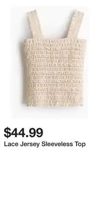 H&M Lace Jersey Sleeveless Top offer