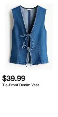 H&M Tie-Front Denim Vest offer