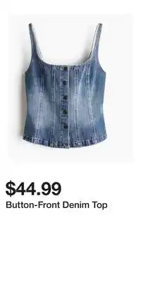 H&M Button-Front Denim Top offer