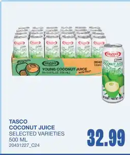 Wholesale Club TAS COCONUT JUICE OR COCONUT WATER offer