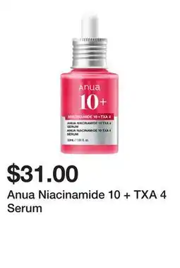 Sephora Anua Niacinamide 10 + TXA 4 Serum offer
