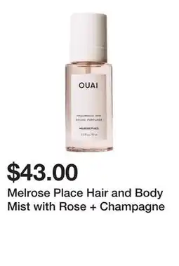 Sephora Melrose Place Hair and Body Mist with Rose + Champagne offer