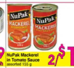 Danforth Food Market NuPak Mackerel in Tomato Sauce offer