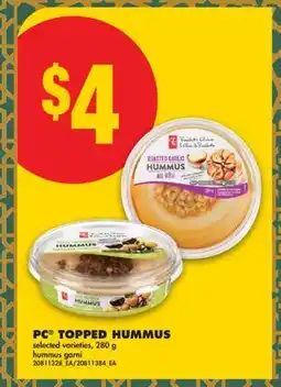 No Frills PC TOPPED HUMMUS offer