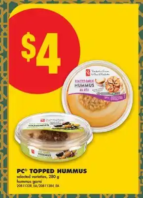 No Frills PC TOPPED HUMMUS offer