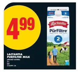 No Frills LACTANTIA PURFILTRE MILK offer