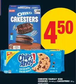 No Frills CHRISTIE FAMILY SIZE COOKIES, 374-488 g or CAKESTERS, 285 g offer