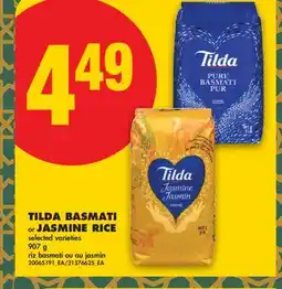 No Frills TILDA BASMATI or JASMINE RICE offer