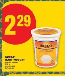No Frills SURAJ DAHI YOGURT offer