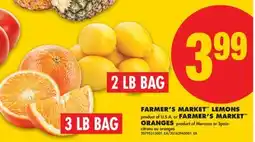 No Frills FARMER'S MARKET LEMONS, 2 LB BAG or FARMER'S MARKET ORANGES, 3 LB BAG offer
