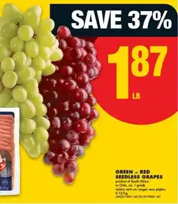 No Frills GREEN OR RED SEEDLESS GRAPES offer