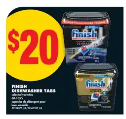 No Frills FINISH DISHWASHER TABS, 60-105'S offer