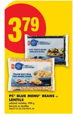 No Frills PC BLUE MENU BEANS or LENTILS offer