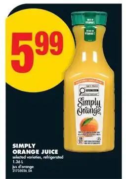 No Frills SIMPLY ORANGE JUICE offer