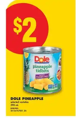 No Frills DOLE PINEAPPLE offer