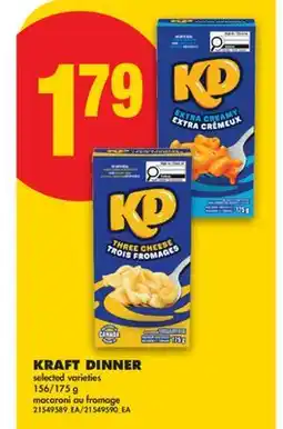 No Frills KRAFT DINNER 156/175 g offer